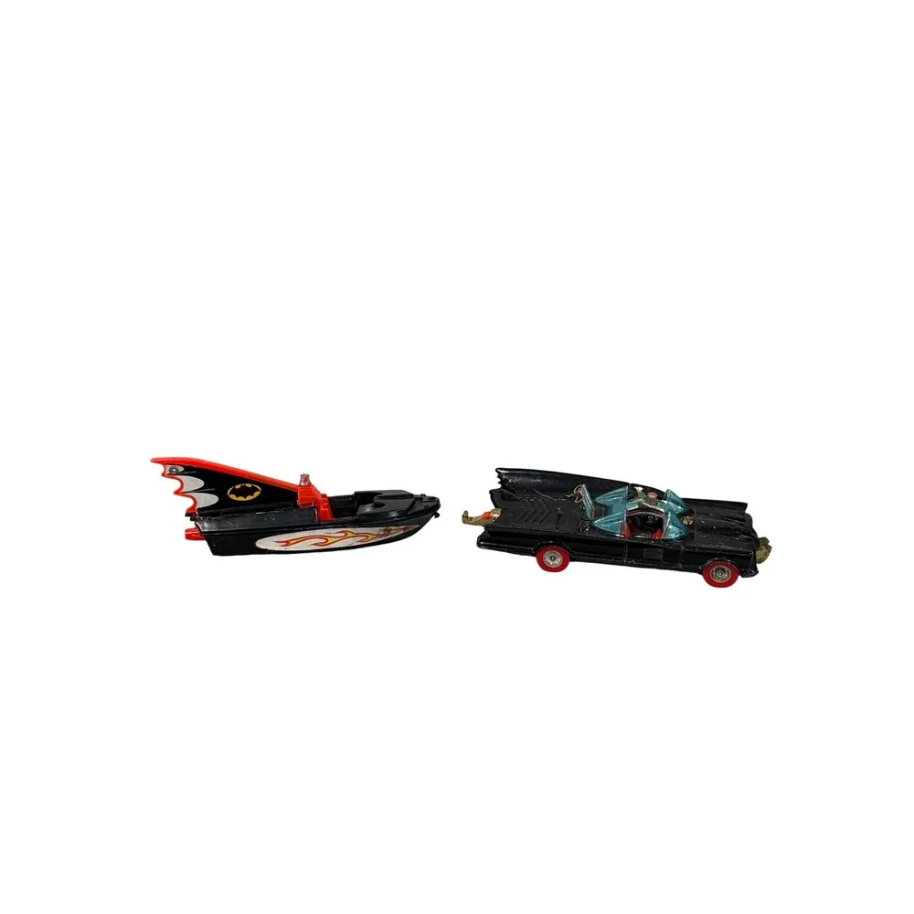 VTG Corgi Toys Batmobile and Batboat Glastron Diecast Car Set Made in Britain